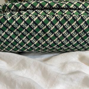 Tory Burch Ella Printed Navy Nylon Geo Logo Backpack 86183